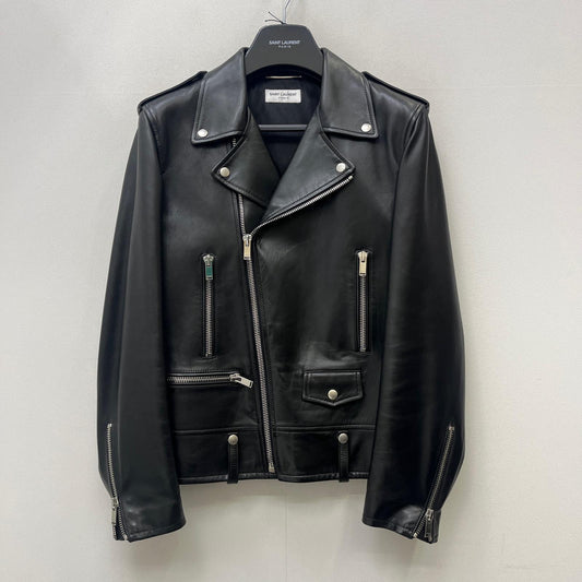 【中古】SAINT LAURENT | サンローラン ｸﾗｼｯｸﾓｰﾀｰｻｲｸﾙｼﾞｬｹｯﾄ 国内正規品 ライダースジャケット 484284 Y5YA2 ブラック サイズ：50【加古川店】