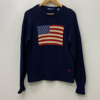 【中古】POLO RALPH LAUREN | ポロ・ラルフローレン 星条旗ニット ニット ネイビー サイズ：L【加古川店】