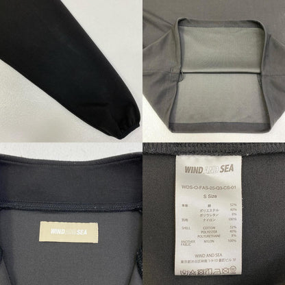 【中古】WIND AND SEA | ウィンダンシーウインダンシー ES_Tech Cardbord Half Zip Shirt スウェット wds-o-fas-25-q3-cs-01 ブラック サイズ：S【加古川店】