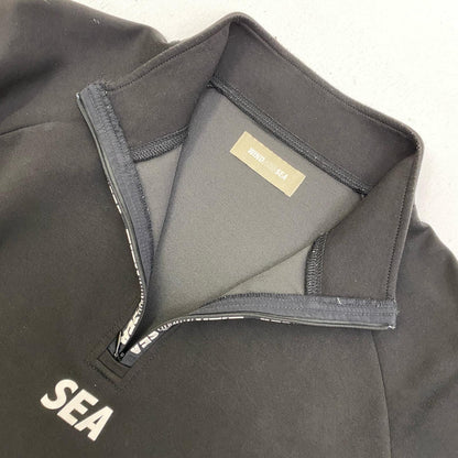 【中古】WIND AND SEA | ウィンダンシーウインダンシー ES_Tech Cardbord Half Zip Shirt スウェット wds-o-fas-25-q3-cs-01 ブラック サイズ：S【加古川店】