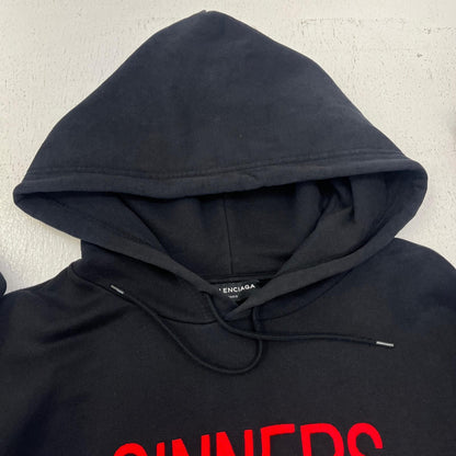 【中古】BALENCIAGA | バレンシアガ SINNERS 国内正規品 パーカー 487209 ブラック サイズ：S【加古川店】