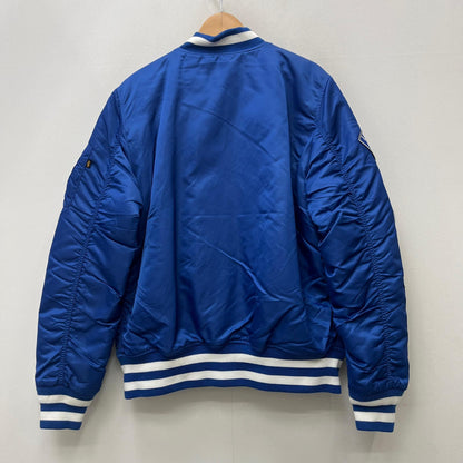 【中古】ALPHA | アルファ Los Angeles Dodgers new era ミリタリージャケット ライトブルー サイズ：L【加古川店】