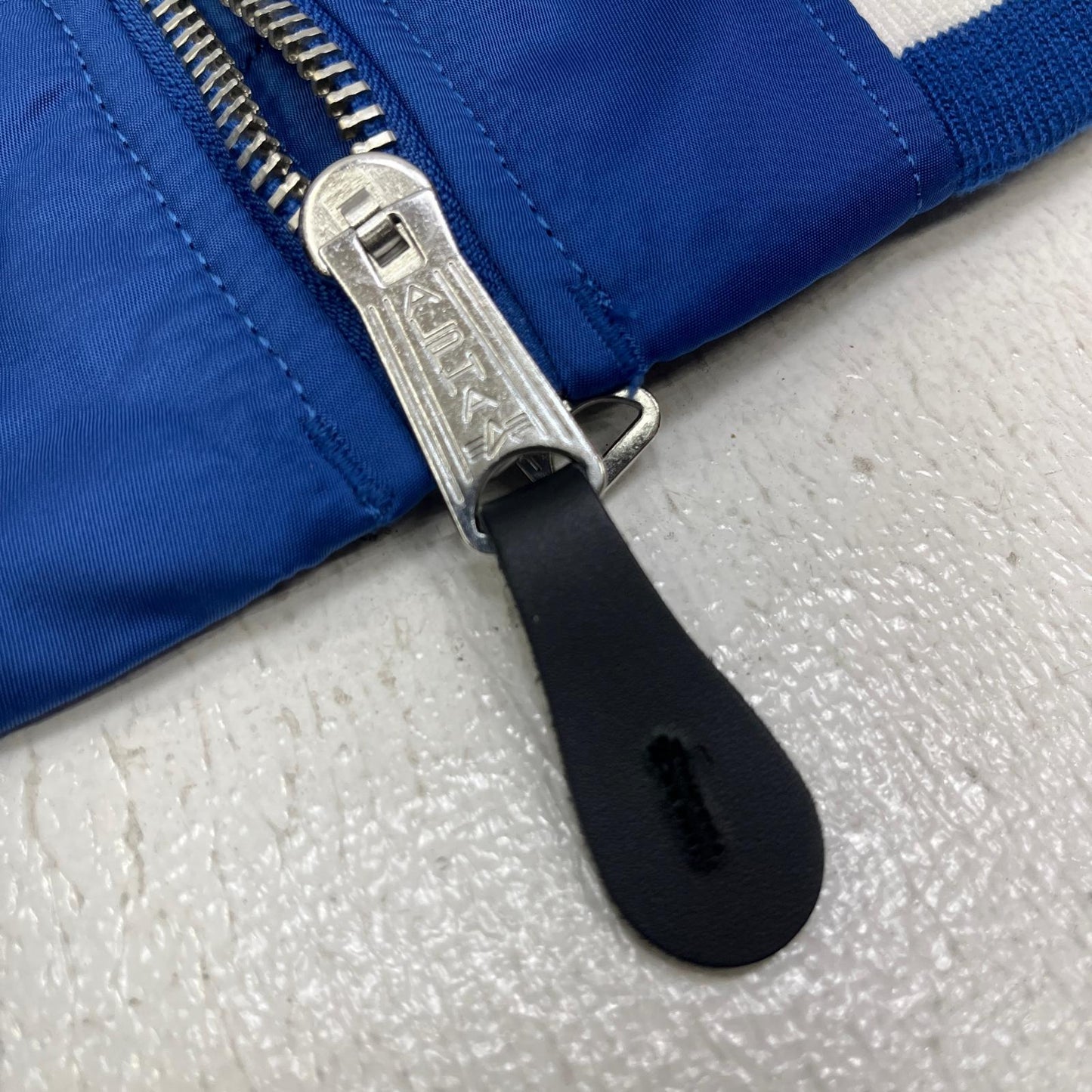 【中古】ALPHA | アルファ Los Angeles Dodgers new era ミリタリージャケット ライトブルー サイズ：L【加古川店】
