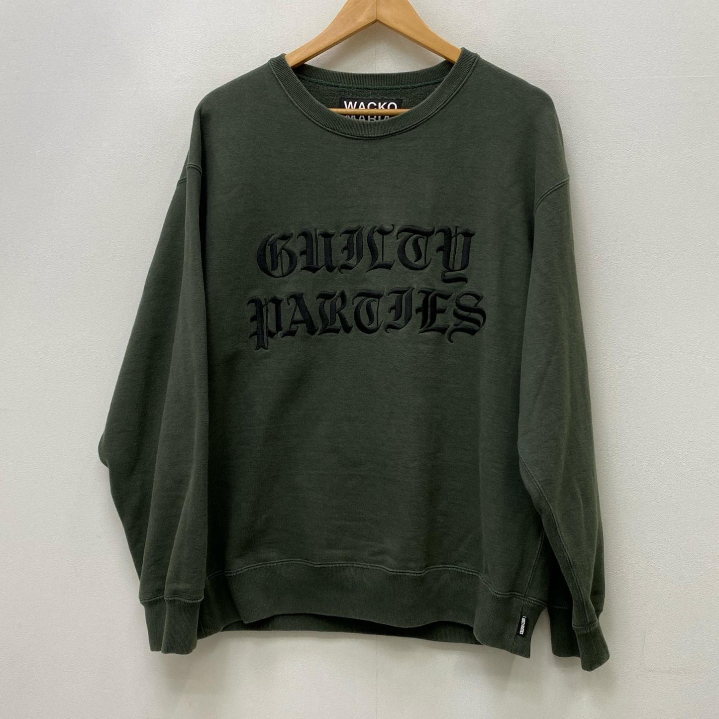 【中古】WACKOMARIA | ワコマリア HEAVY WEIGHT CREW NECK SWEAT スウェット カーキ サイズ：L【加古川店】
