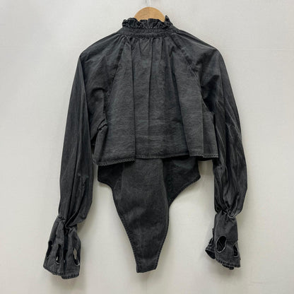 【中古】MAISON SPECIAL | メゾンスペシャル Ruffle Shirt Bodysuit ブラウス チャコールグレー サイズ：FreeSize【加古川店】