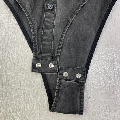 【中古】MAISON SPECIAL | メゾンスペシャル Ruffle Shirt Bodysuit ブラウス チャコールグレー サイズ：FreeSize【加古川店】