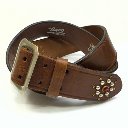 【中古】BUCO(REAL McCOY'S) | ブコ スタッズベルト ベルト ブラウン サイズ：36【加古川店】