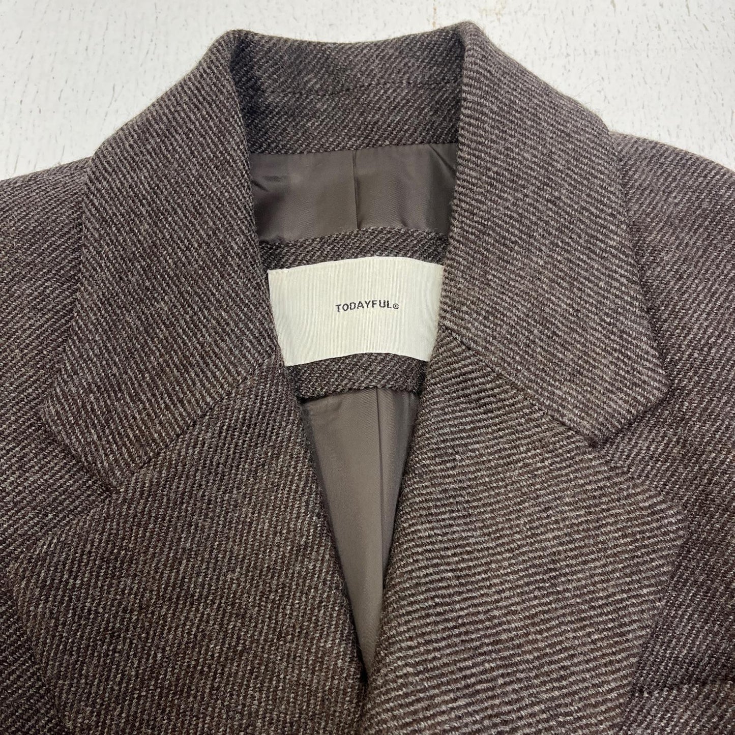 【中古】TODAYFUL | トゥデイフル Wool100% Chester Coa その他アウター 12420002 ブラウン サイズ：36【加古川店】