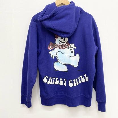 Supreme | シュプリーム Snowman Hooded プルオーバーパーカー ブルー Mサイズ 21FW パーカー ブルー サイズ：M