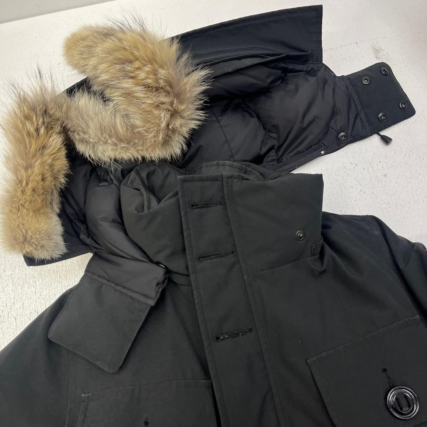 【中古】CANADA GOOSE | カナダグース RUSSELL PARKA ｻｻﾞﾋﾞｰﾘｰｸﾞ国内正規 ダウンジャケット 2301JM ブラック サイズ：S【加古川店】