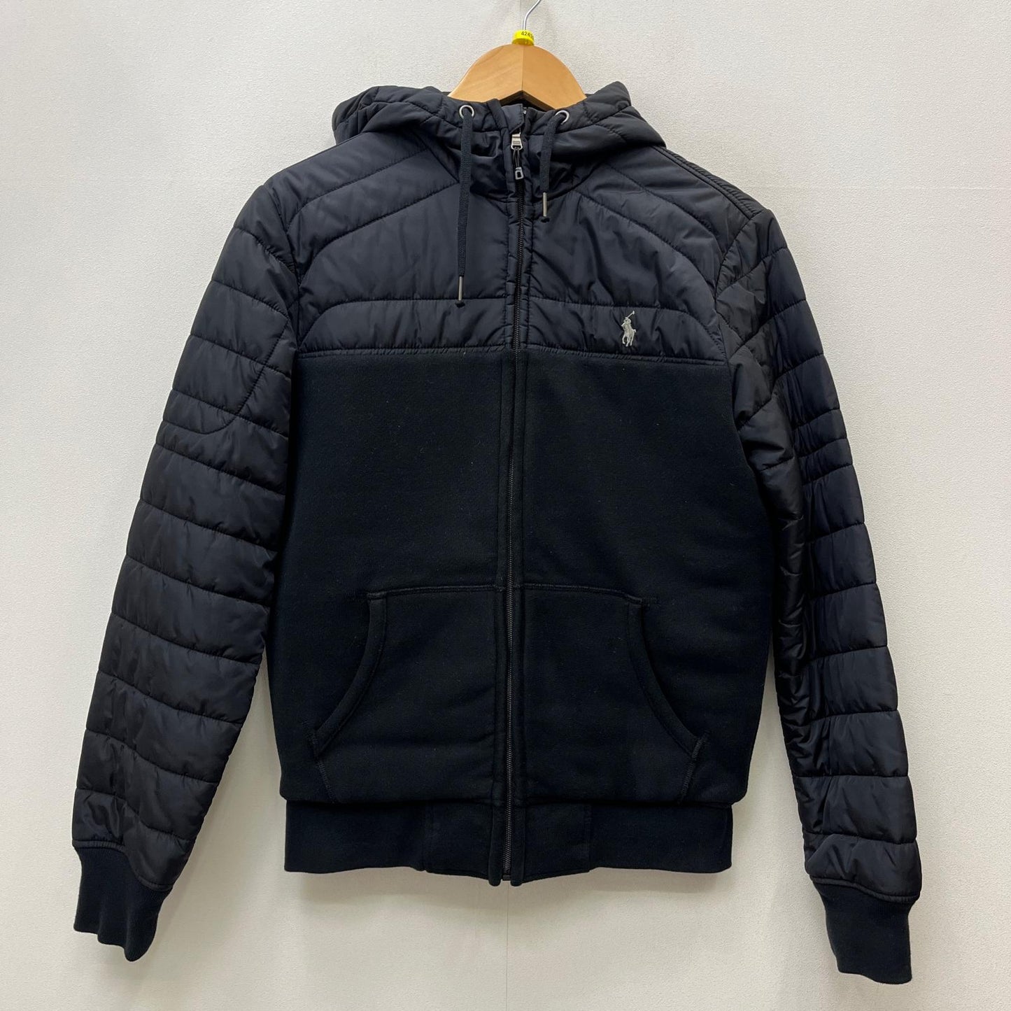 【中古】POLO RALPH LAUREN | ポロ・ラルフローレン padded knit hooded jacket 国内正規品 その他アウター ブラック サイズ：S【加古川店】