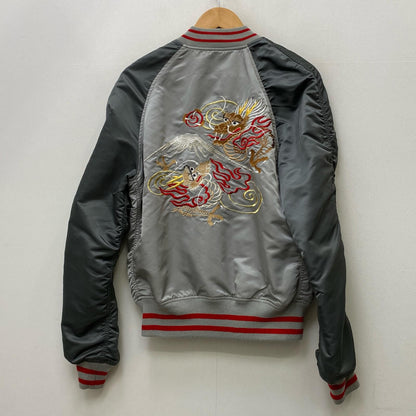 【中古】ALPHA | アルファ MA-1 Souvenir Double Dragon Jacket ミリタリージャケット ta0616-269 グレー サイズ：S【加古川店】