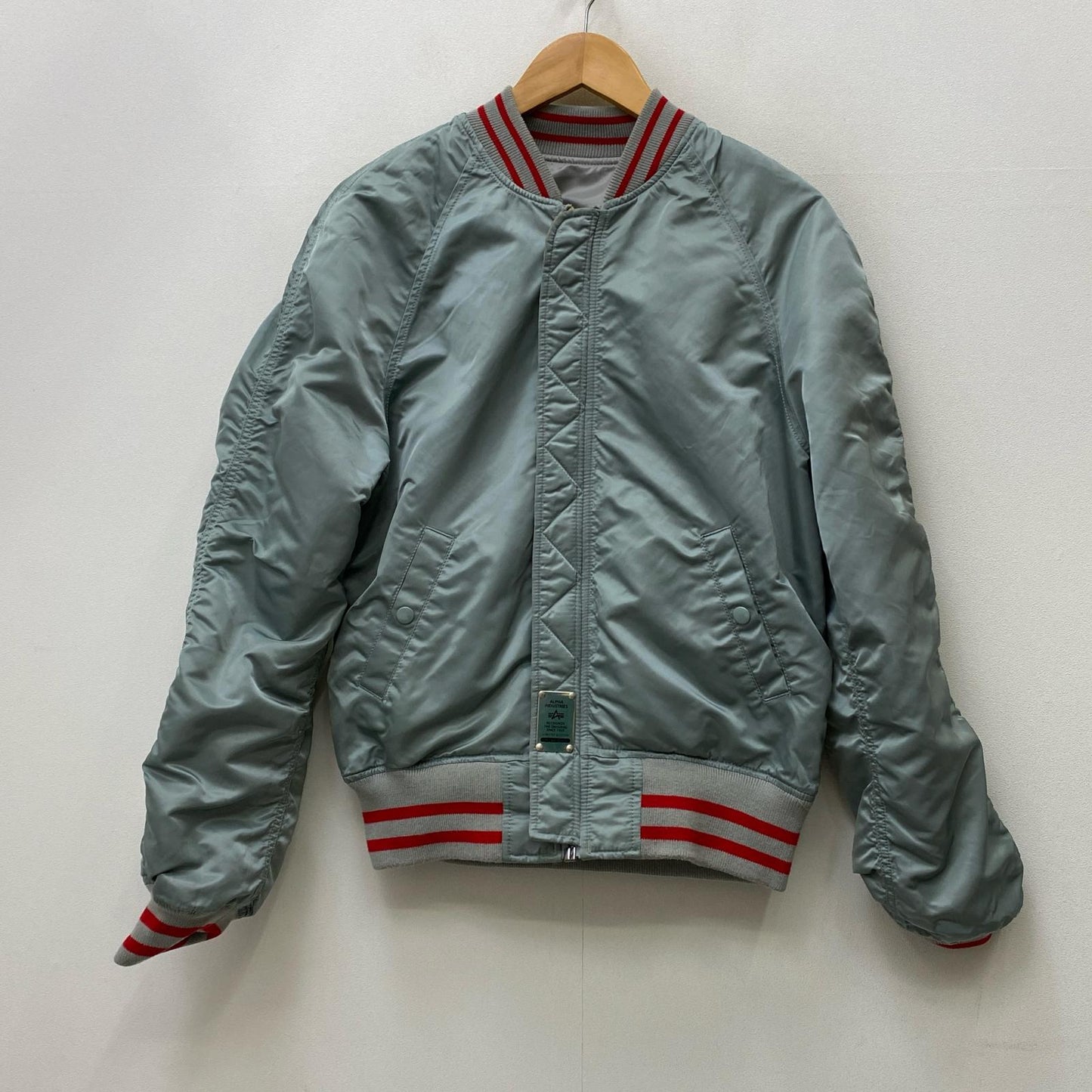 【中古】ALPHA | アルファ MA-1 Souvenir Double Dragon Jacket ミリタリージャケット ta0616-269 グレー サイズ：S【加古川店】