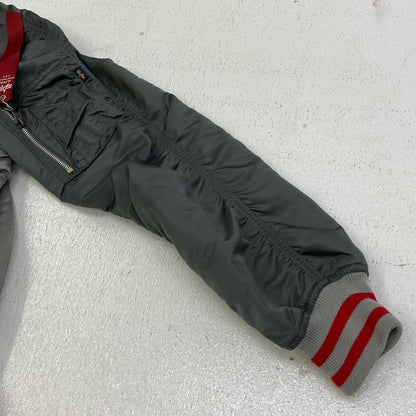 【中古】ALPHA | アルファ MA-1 Souvenir Double Dragon Jacket ミリタリージャケット ta0616-269 グレー サイズ：S【加古川店】