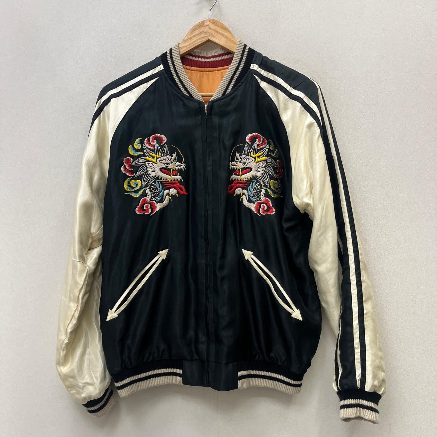 【中古】 東洋エンタープライズ WHITE DRAGON EAGLE 1950s Style Acetate スーベニアジャケット TT15682 サイズ：L【加古川店】