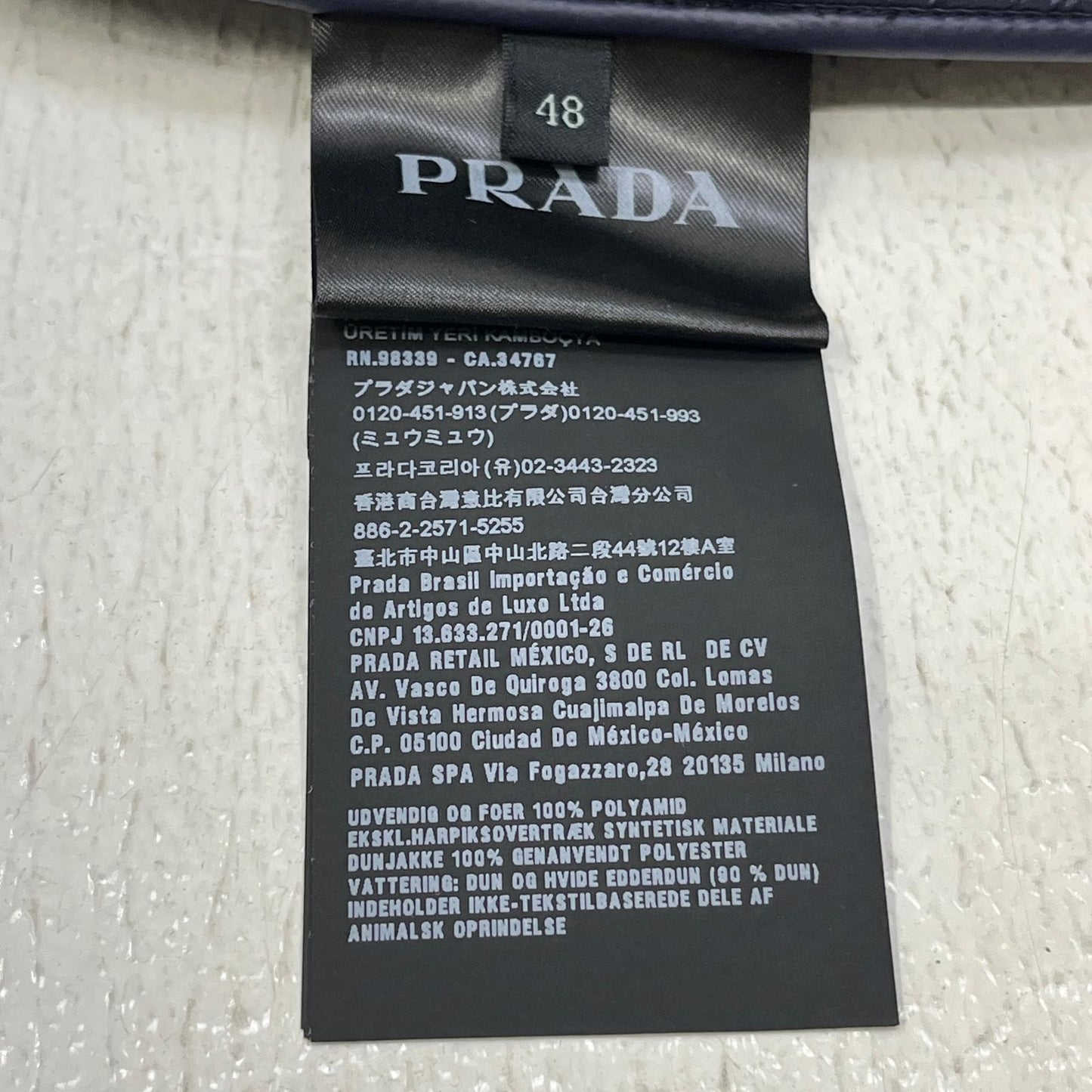 【中古】PRADA | プラダ 国内正規品 ダウンジャケット SGA654R142AR0 ネイビー サイズ：48【加古川店】