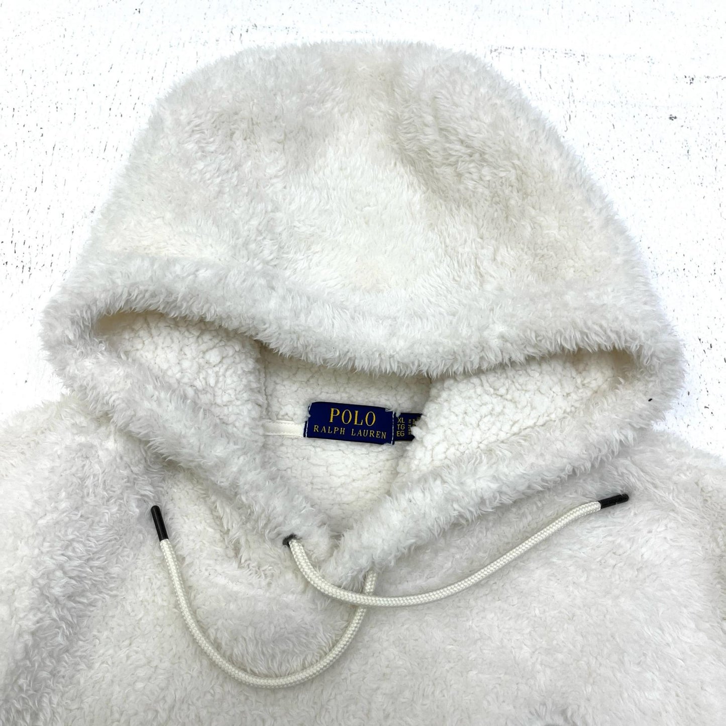 【中古】POLO RALPH LAUREN | ポロ・ラルフローレン polo bear boa hoodie パーカー ホワイト サイズ：XL【加古川店】