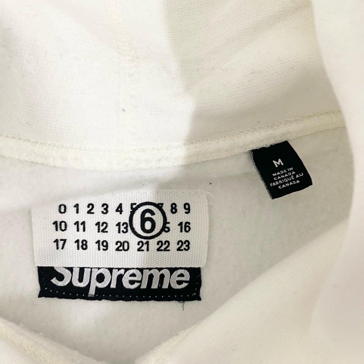 Supreme | シュプリーム x MM6 Maison Margiela Foil Box Logo Hooded プルオーバーパーカー アイボリー Mサイズ 24SS パーカー アイボリー サイズ：M