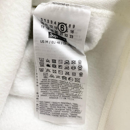 Supreme | シュプリーム x MM6 Maison Margiela Foil Box Logo Hooded プルオーバーパーカー アイボリー Mサイズ 24SS パーカー アイボリー サイズ：M