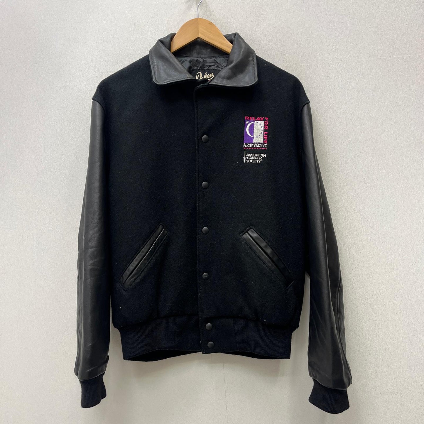【中古】 DEHEN:stadium jacket スタジャン ブラック サイズ：M【加古川店】