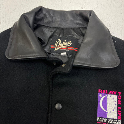 【中古】 DEHEN:stadium jacket スタジャン ブラック サイズ：M【加古川店】