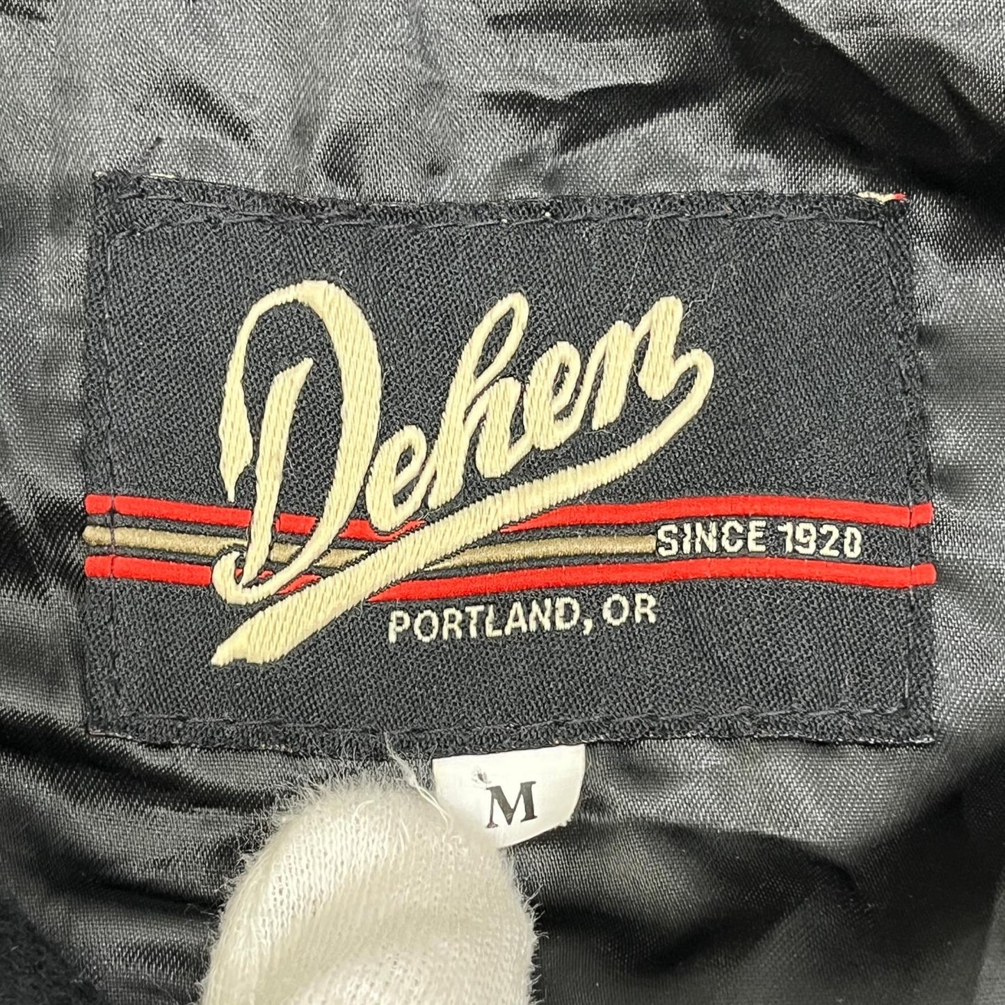 【中古】 DEHEN:stadium jacket スタジャン ブラック サイズ：M【加古川店】