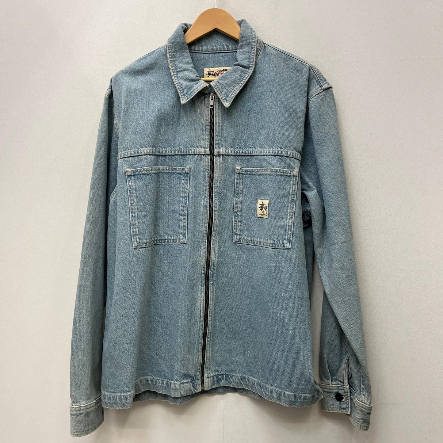 【中古】STUSSY | ステューシー Denim Zip Up Work Shirt デニム 1110184 インディゴ サイズ：XL【加古川店】
