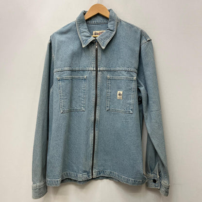 【中古】STUSSY | ステューシー Denim Zip Up Work Shirt デニム 1110184 インディゴ サイズ：XL【加古川店】