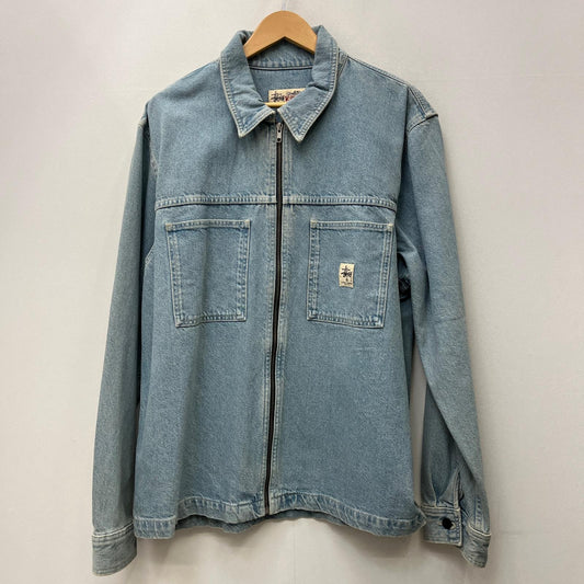 【中古】STUSSY | ステューシー Denim Zip Up Work Shirt デニム 1110184 インディゴ サイズ：XL【加古川店】