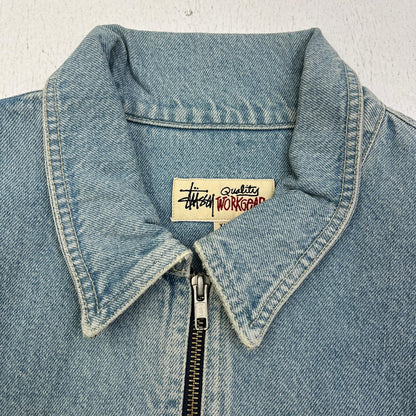 【中古】STUSSY | ステューシー Denim Zip Up Work Shirt デニム 1110184 インディゴ サイズ：XL【加古川店】