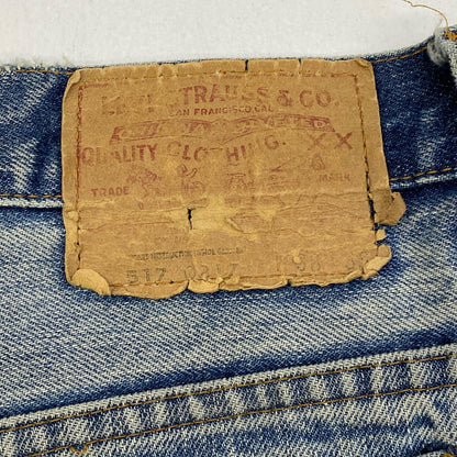 【中古】Levi's | リーバイス lot:517-0217 66前期 76年 9月 small e 裏ボタン2 黒カン デニムパンツ インディゴ サイズ：38【加古川店】