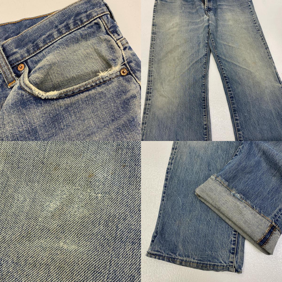 【中古】Levi's | リーバイス lot:517-0217 66前期 76年 9月 small e 裏ボタン2 黒カン デニムパンツ インディゴ サイズ：38【加古川店】