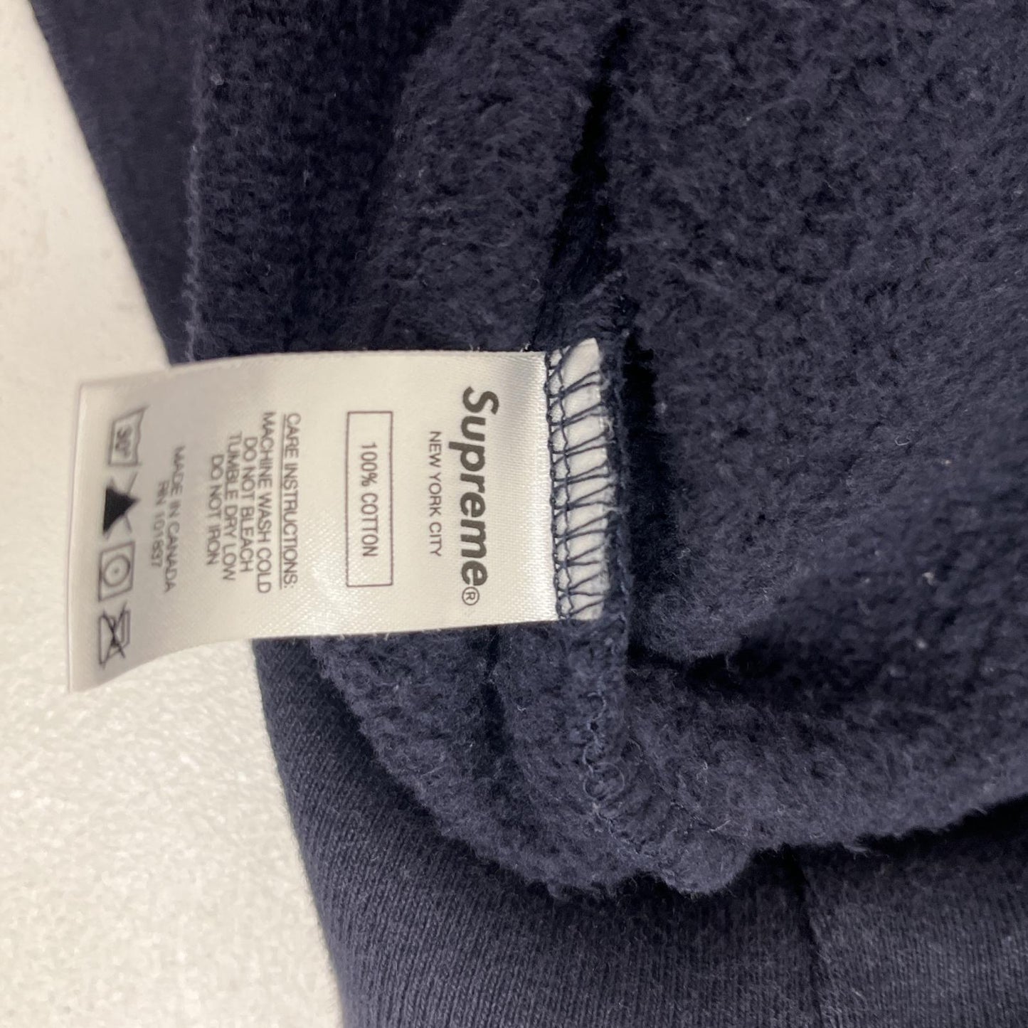 Supreme | シュプリーム Stacked Crewneck 年式:21SS 日焼け スウェット ネイビー サイズ：M【加古川店】