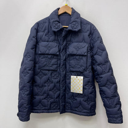 【中古】LOUIS VUITTON | ルイ・ヴィトン Monogram Light Padded Blouson ダウンジャケット ダークネイビー サイズ：46【加古川店】
