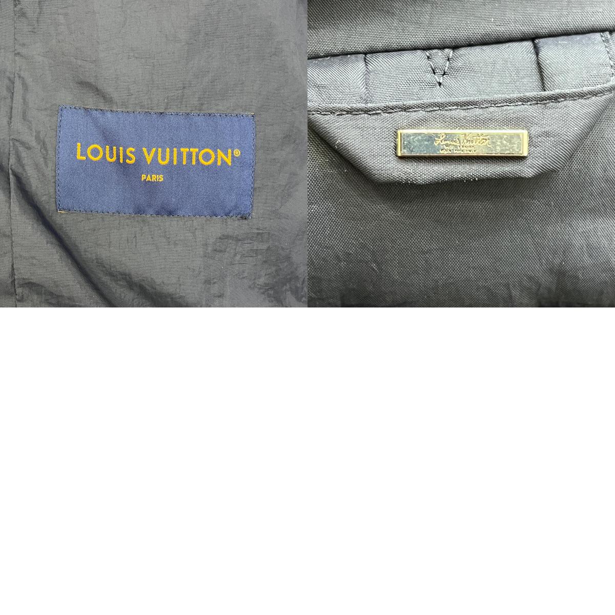 【中古】LOUIS VUITTON | ルイ・ヴィトン Monogram Light Padded Blouson ダウンジャケット ダークネイビー サイズ：46【加古川店】