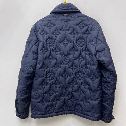 【中古】LOUIS VUITTON | ルイ・ヴィトン Monogram Light Padded Blouson ダウンジャケット ダークネイビー サイズ：46【加古川店】