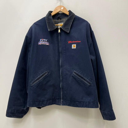 【中古】Carhartt | カーハート Detroit Jacket:企業ロゴ その他アウター ネイビー サイズ：XXXL【加古川店】