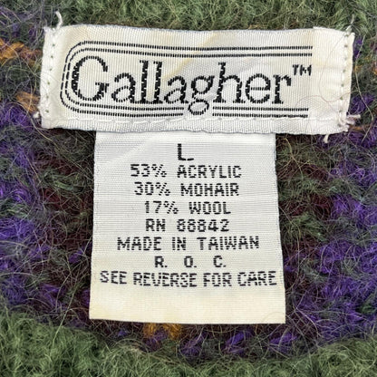 【中古】 GALLAGHER:MOHAIR CREWNECK KNIT ニット マルチカラー サイズ：L【加古川店】