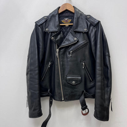 【中古】HARLEY-DAVIDSON | ハーレーダビットソン ダブルライダース レザー 40180 ブラック サイズ：S【加古川店】