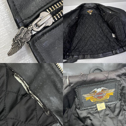 【中古】HARLEY-DAVIDSON | ハーレーダビットソン ダブルライダース レザー 40180 ブラック サイズ：S【加古川店】