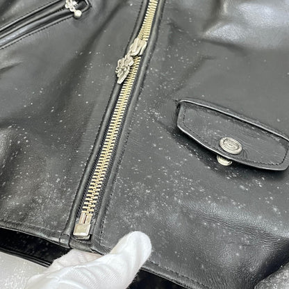 【中古】HARLEY-DAVIDSON | ハーレーダビットソン ダブルライダース レザー 40180 ブラック サイズ：S【加古川店】