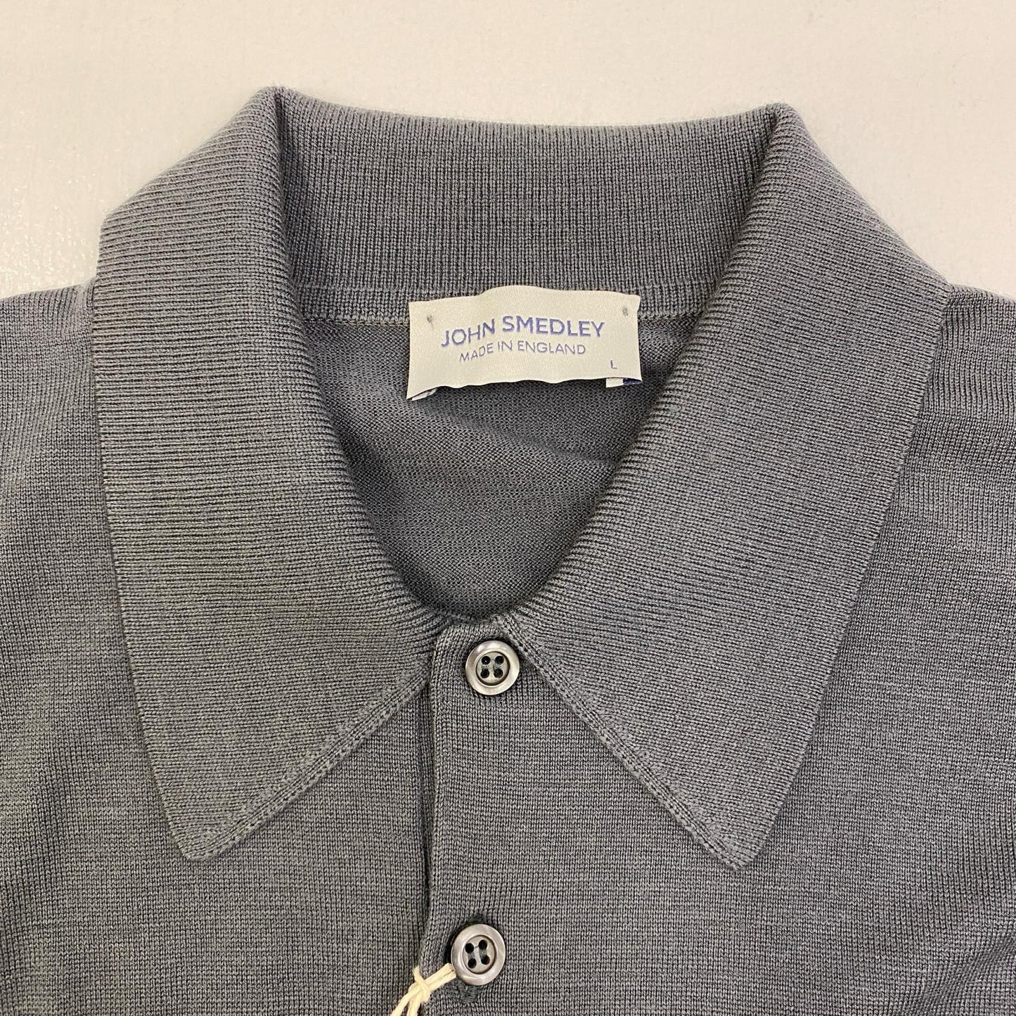 【中古】JOHN SMEDLEY | ジョンスメドレー DORSET SHIRT FC LS ポロシャツ グレー サイズ：L【加古川店】