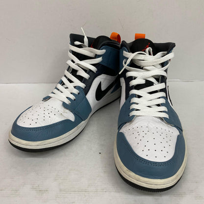 【中古】NIKE | ナイキ FACETASM × Nike Air Jordan 1 Mid 'White/Navy' スニーカー CU2802-100 ライトブルー 28.5cm【加古川店】