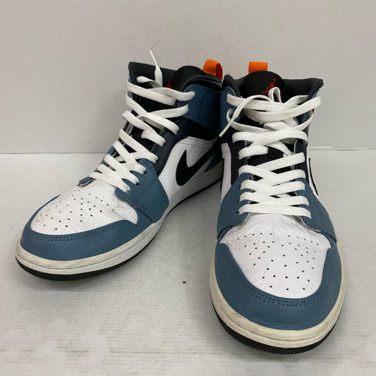 【中古】NIKE | ナイキ FACETASM × Nike Air Jordan 1 Mid 'White/Navy' スニーカー CU2802-100 ライトブルー 28.5cm【加古川店】