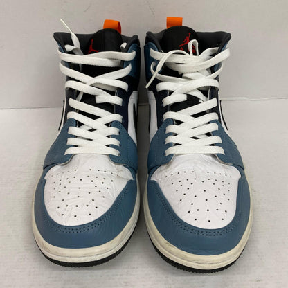 【中古】NIKE | ナイキ FACETASM × Nike Air Jordan 1 Mid 'White/Navy' スニーカー CU2802-100 ライトブルー 28.5cm【加古川店】