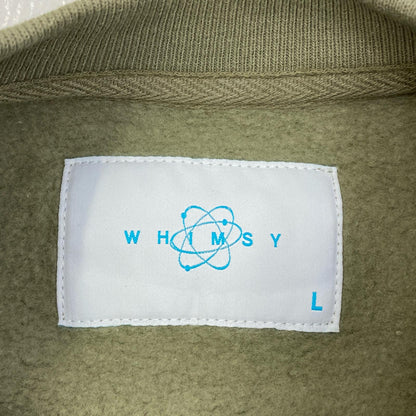 【中古】WHIMSY | ウィムジー SHY INTERNET USER CREWNECK スウェット wms-23aw2-028 カーキグリーン サイズ：L【加古川店】