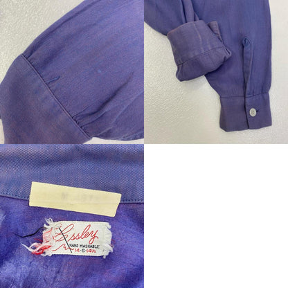 【中古】VINTAGE衣料 | ヴィンテージイリョウ rayon shirt 長袖シャツ ネイビー サイズ：S【加古川店】