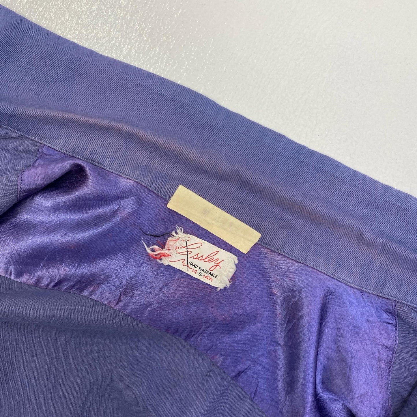 【中古】VINTAGE衣料 | ヴィンテージイリョウ rayon shirt 長袖シャツ ネイビー サイズ：S【加古川店】