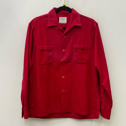 【中古】VINTAGE衣料 | ヴィンテージイリョウ alexander's:corduroy cotton shirt 長袖シャツ レッド サイズ：M【加古川店】