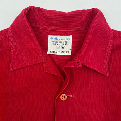 【中古】VINTAGE衣料 | ヴィンテージイリョウ alexander's:corduroy cotton shirt 長袖シャツ レッド サイズ：M【加古川店】